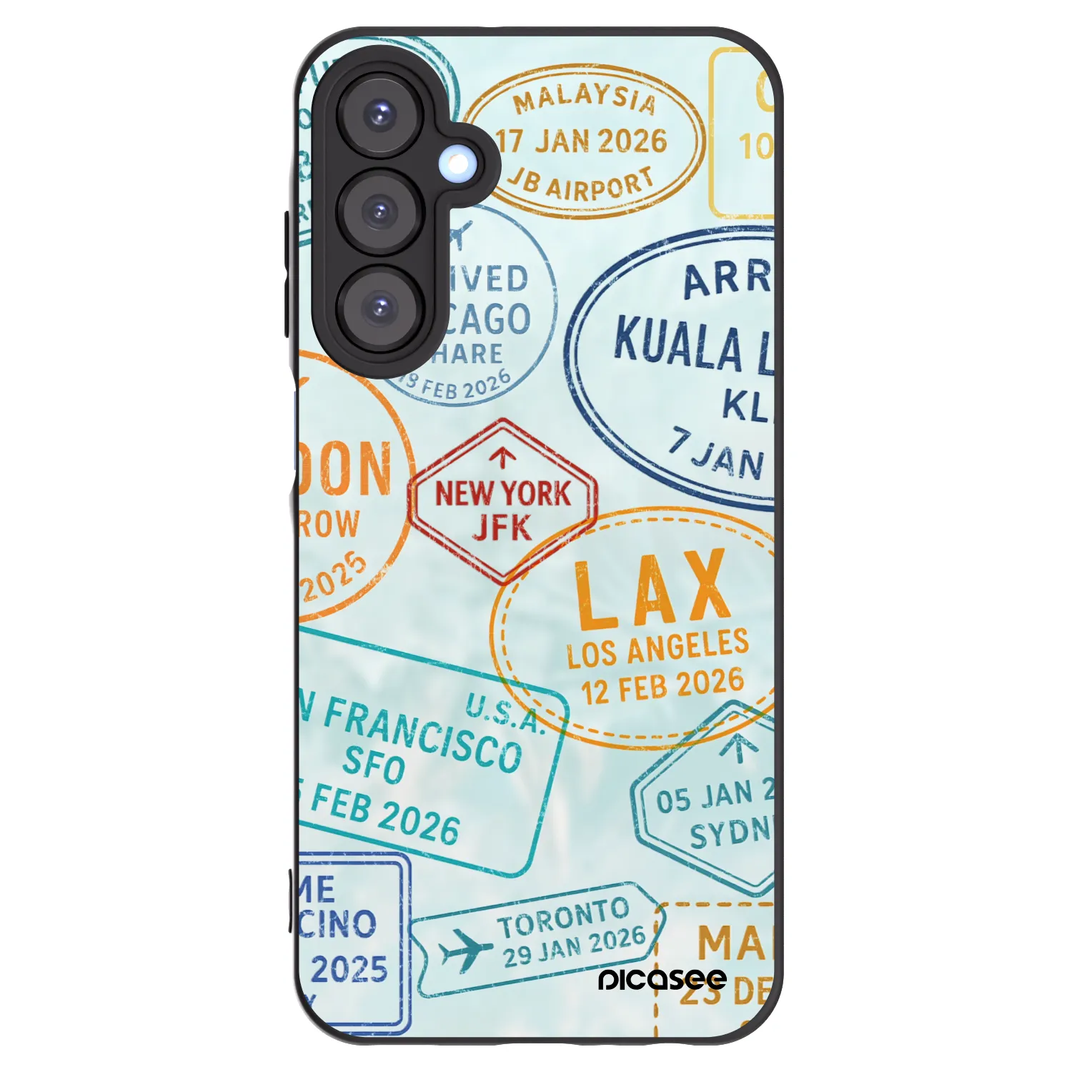 Picasee silikonski črni ovitek za Samsung Galaxy A25 A256B 5G - PASSPORT EDITION