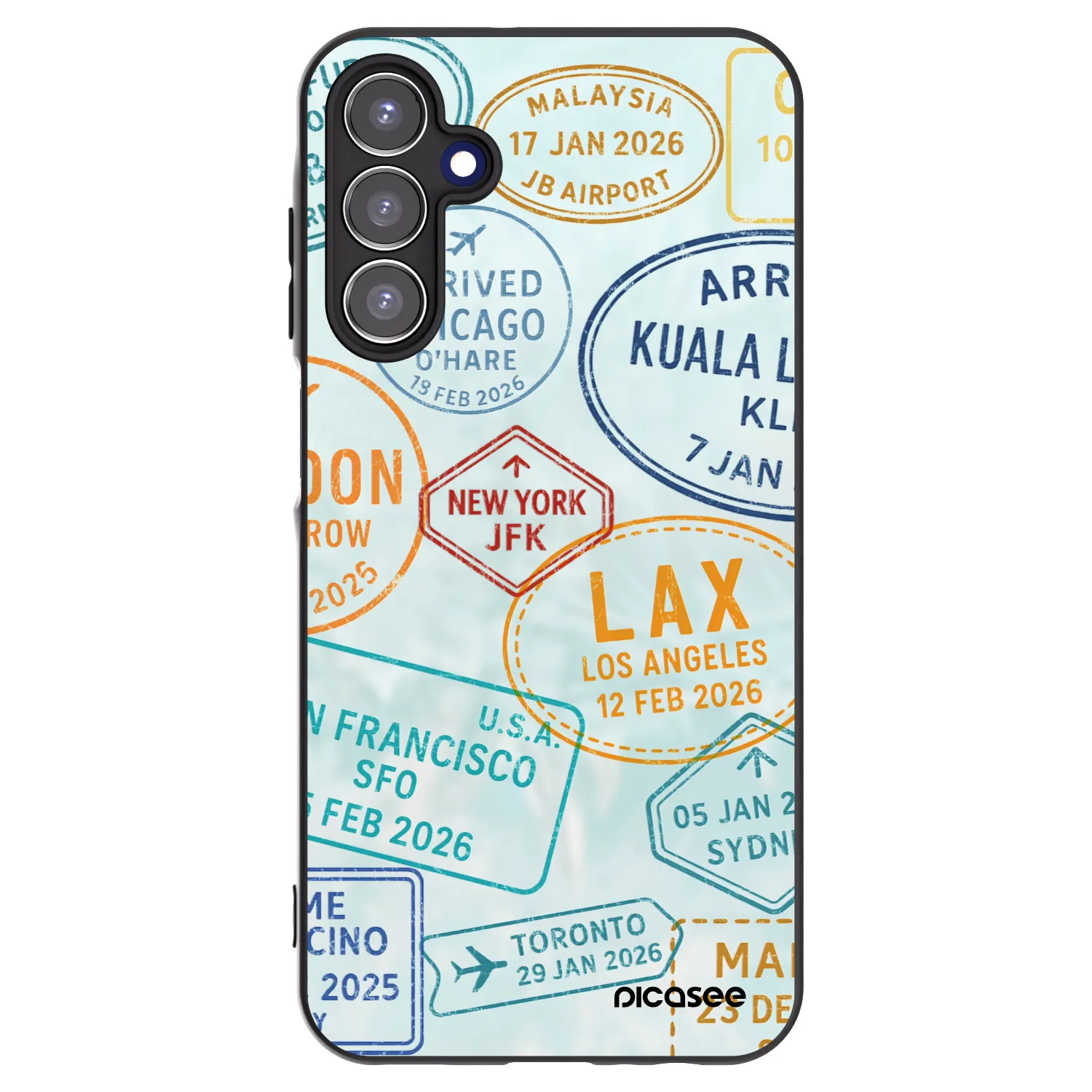 Picasee silikonski črni ovitek za Samsung Galaxy A15 A156B 5G - PASSPORT EDITION
