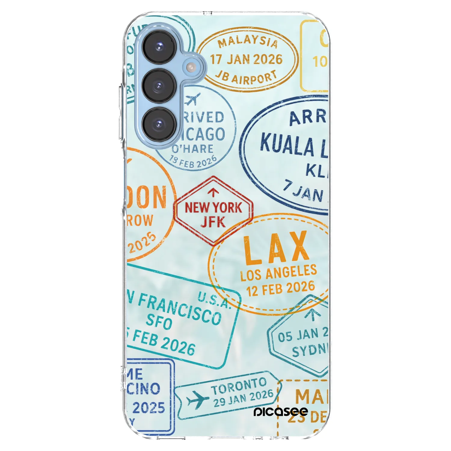 Picasee silikonski prozorni ovitek za Samsung Galaxy A15 A156B 5G - PASSPORT EDITION
