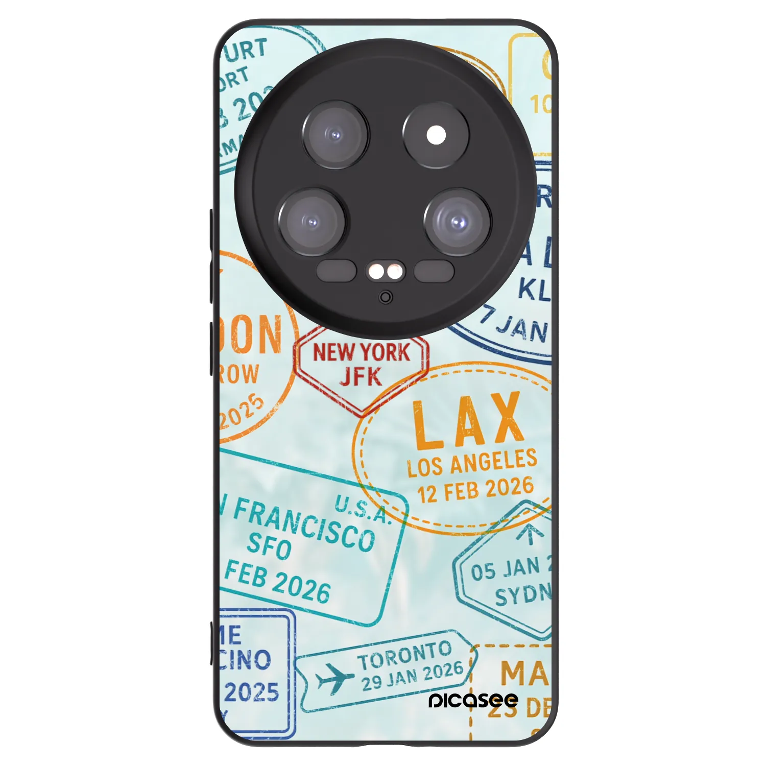 Picasee silikonski črni ovitek za Xiaomi 14 Ultra - PASSPORT EDITION