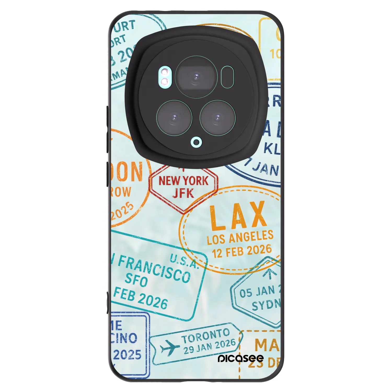 Picasee silikonski črni ovitek za Honor Magic6 Pro - PASSPORT EDITION