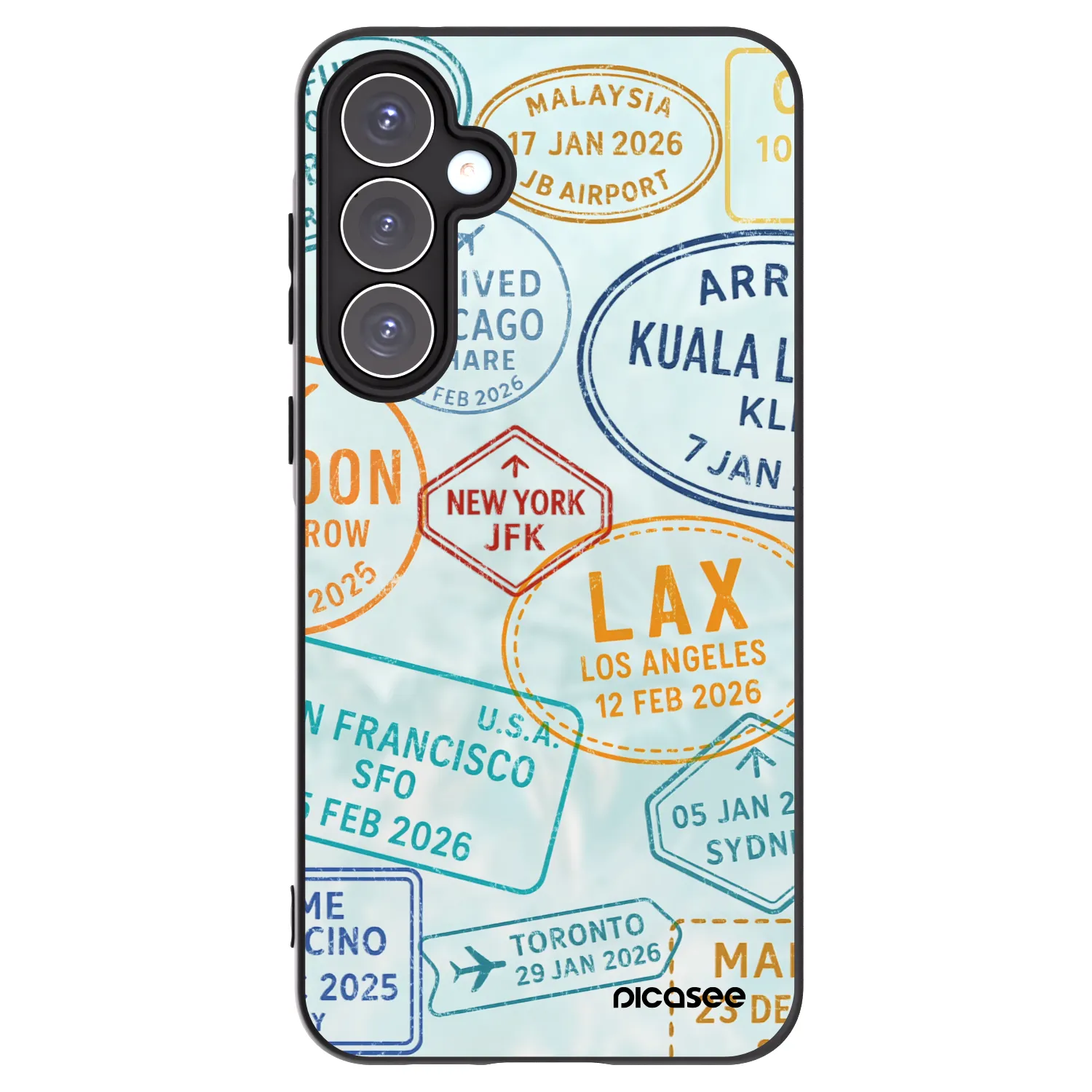 Picasee silikonski črni ovitek za Samsung Galaxy A55 5G A556B - PASSPORT EDITION