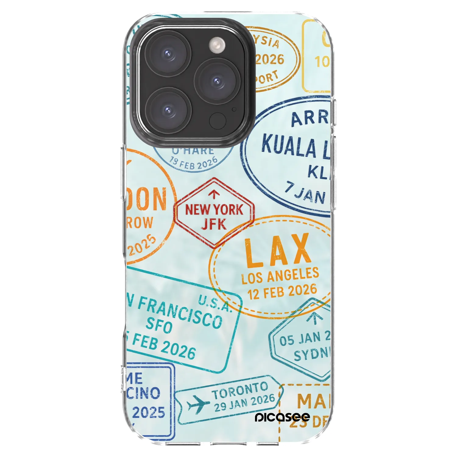 Picasee silikonski prozorni ovitek za Apple iPhone 16 Pro - PASSPORT EDITION