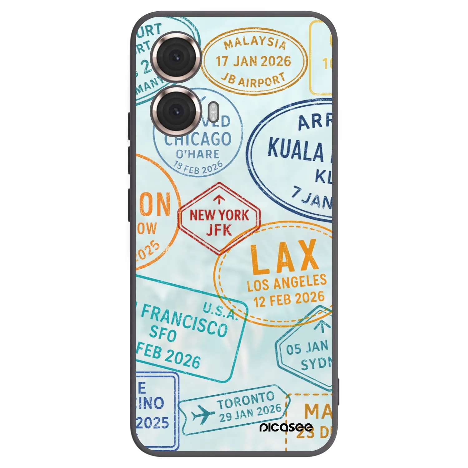 Picasee silikonski črni ovitek za Motorola Moto G85 - PASSPORT EDITION