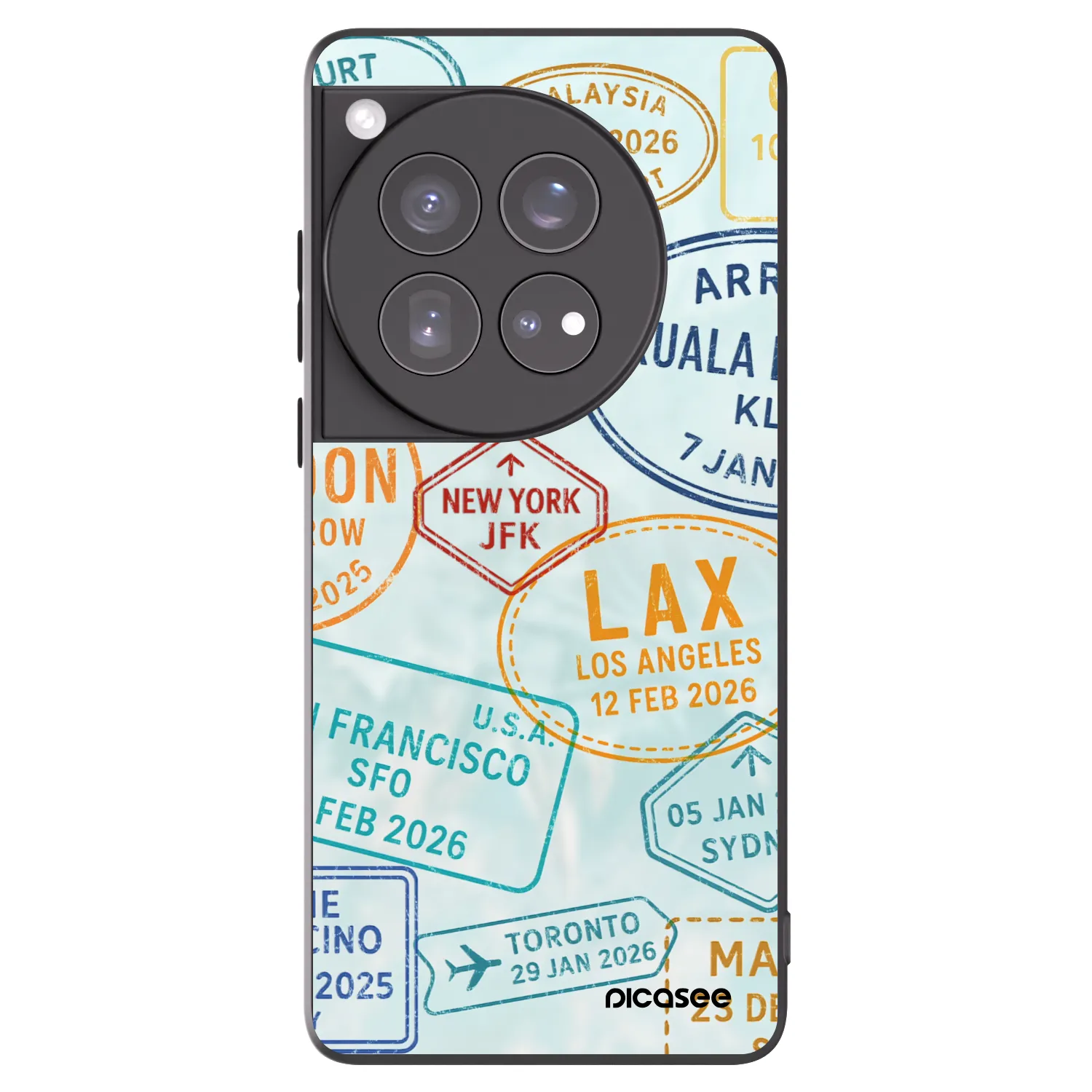 Picasee silikonski črni ovitek za OnePlus 12 5G - PASSPORT EDITION
