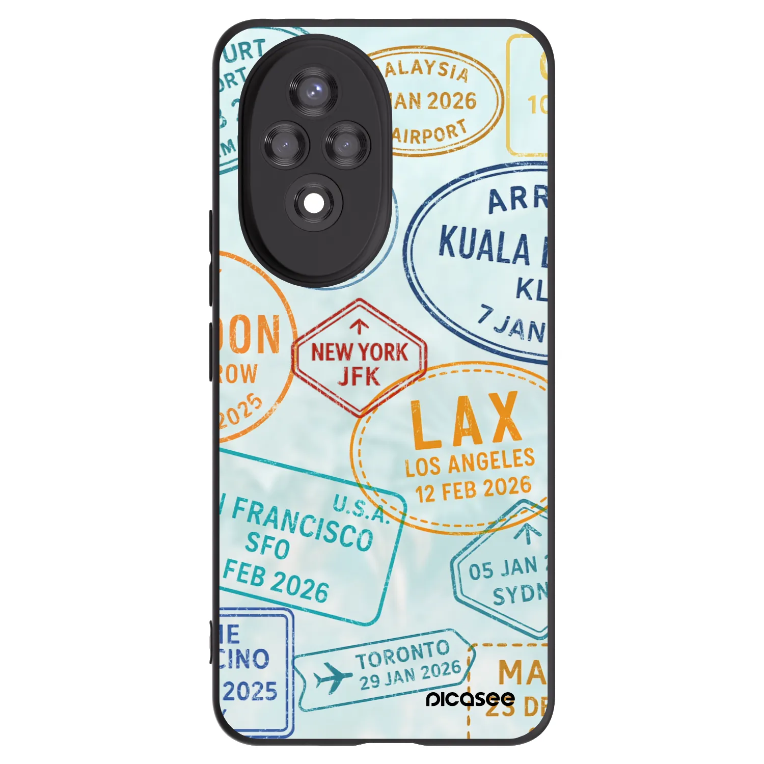 Picasee silikonski črni ovitek za Honor 200 Pro 5G - PASSPORT EDITION