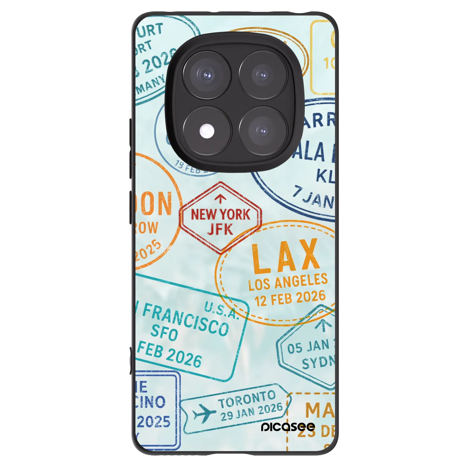 Picasee silikonski črni ovitek za Xiaomi Redmi Note 14 Pro 5G - PASSPORT EDITION