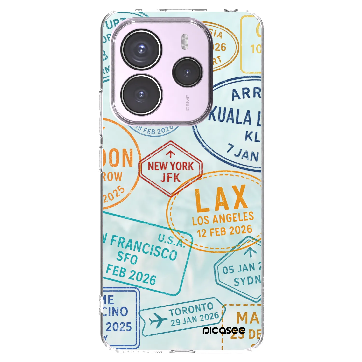 Picasee silikonski prozorni ovitek za Xiaomi Redmi Note 14 5G - PASSPORT EDITION
