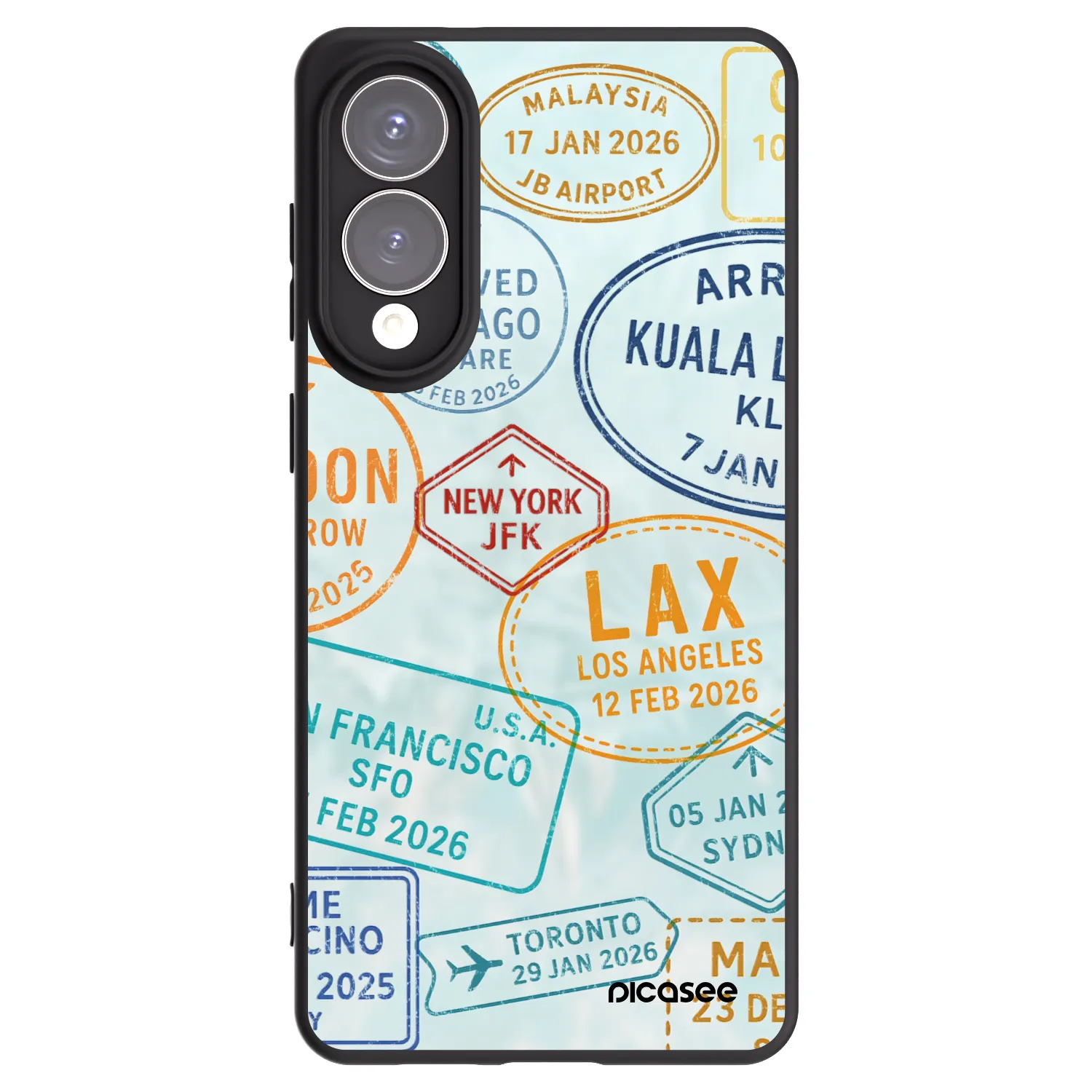 Picasee silikonski črni ovitek za Samsung Galaxy S25 Edge 5G - PASSPORT EDITION