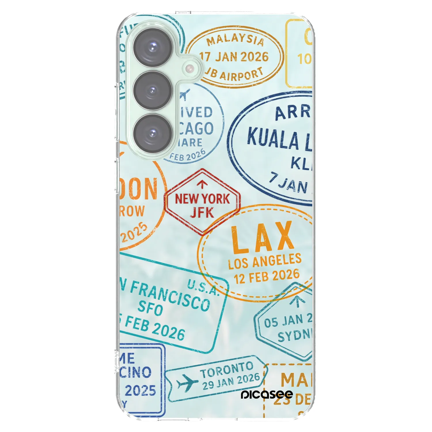 Picasee silikonski prozorni ovitek za Samsung Galaxy S25+ 5G - PASSPORT EDITION