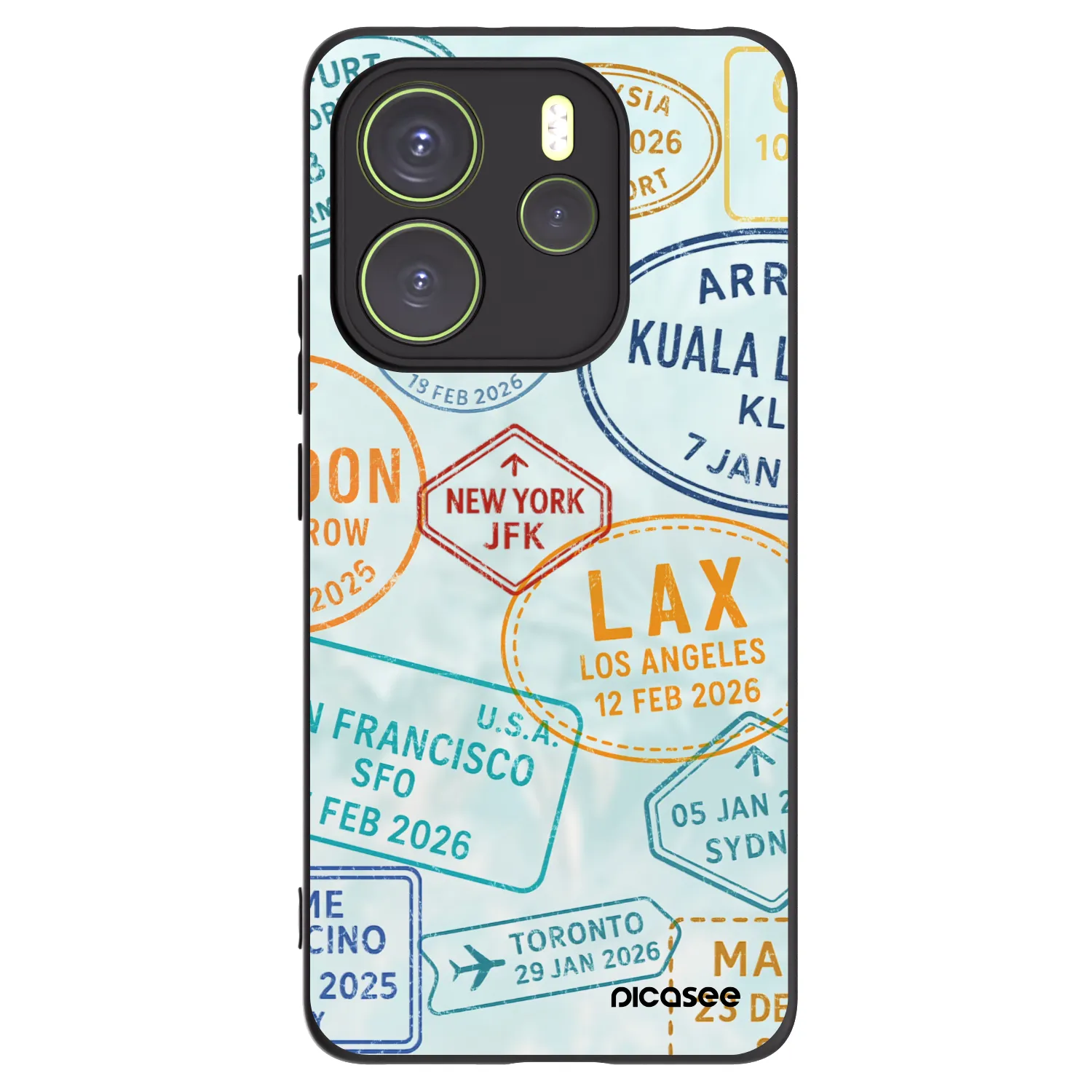 Picasee silikonski črni ovitek za Xiaomi Redmi Note 14 4G - PASSPORT EDITION