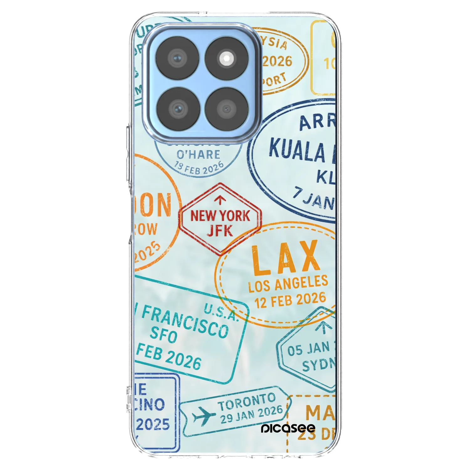 Picasee silikonski prozorni ovitek za Honor X8c - PASSPORT EDITION