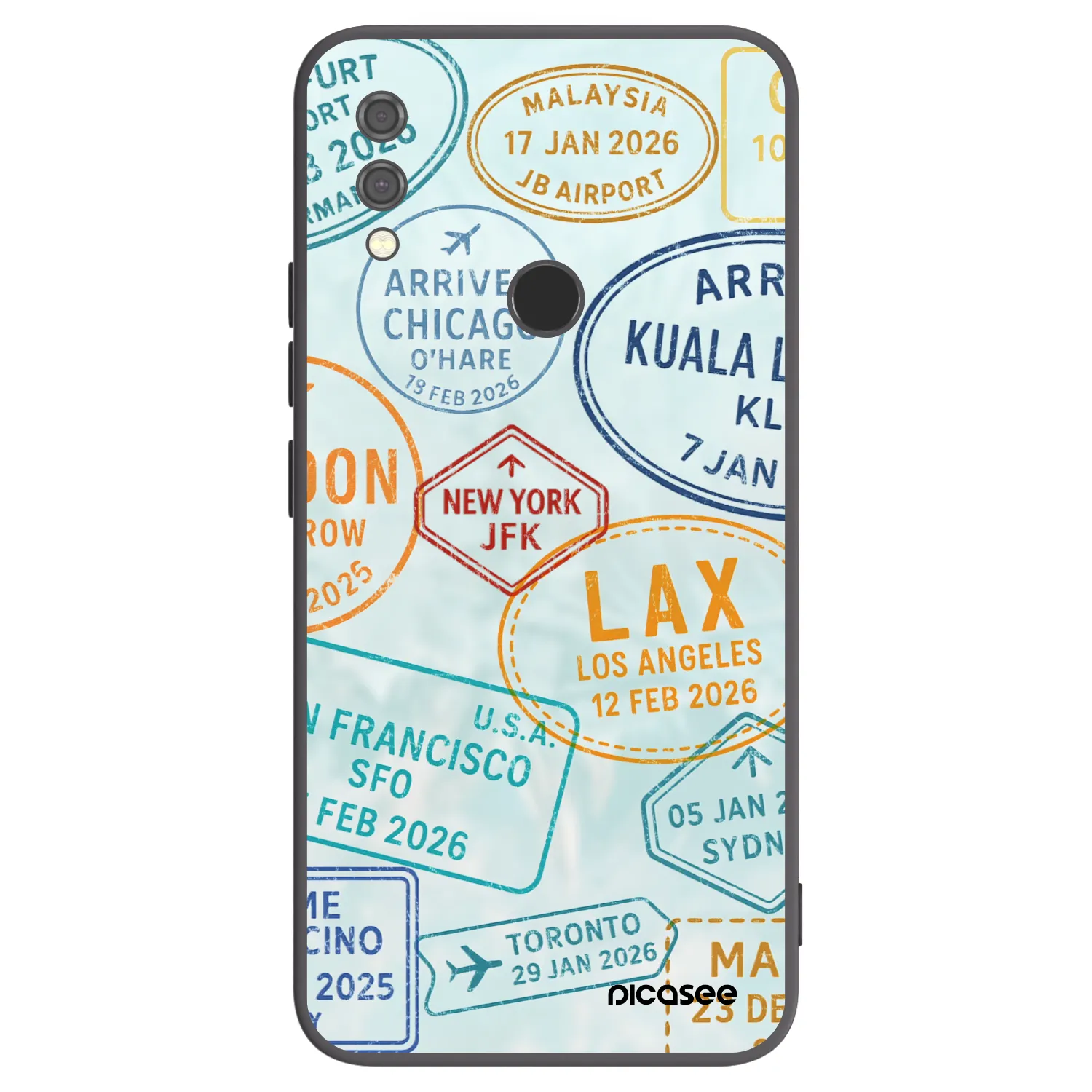 Picasee silikonski črni ovitek za Xiaomi Redmi Note 7 - PASSPORT EDITION