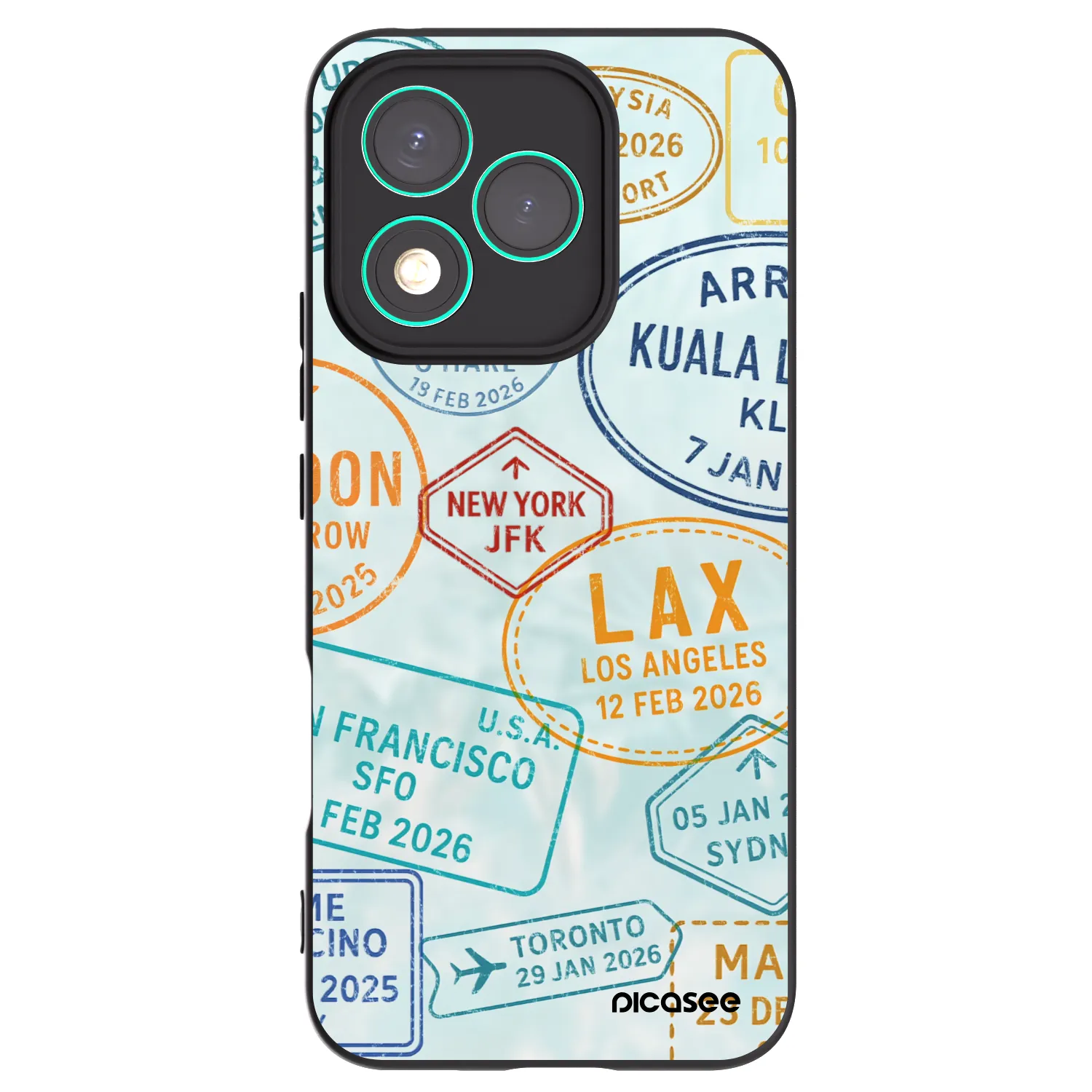 Picasee silikonski črni ovitek za Honor 400 Lite 5G - PASSPORT EDITION