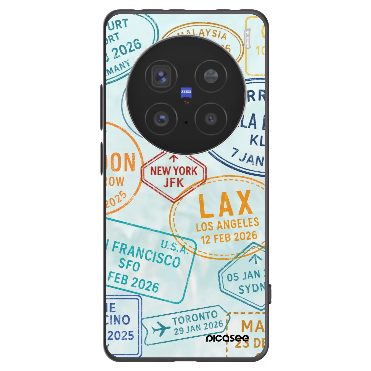 Picasee silikonski črni ovitek za Vivo X200 Pro - PASSPORT EDITION