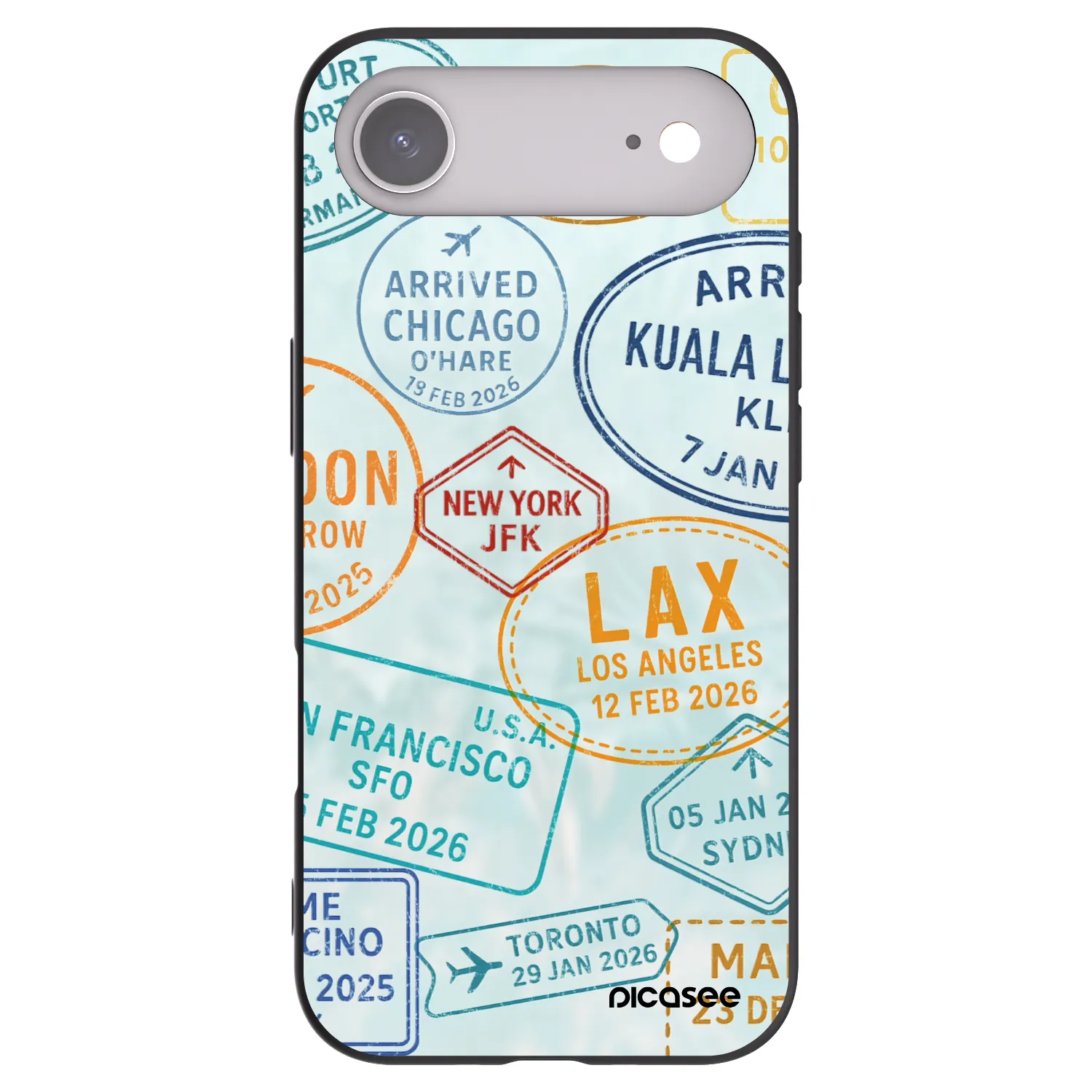 Picasee silikonski črni ovitek za Apple iPhone Air - PASSPORT EDITION