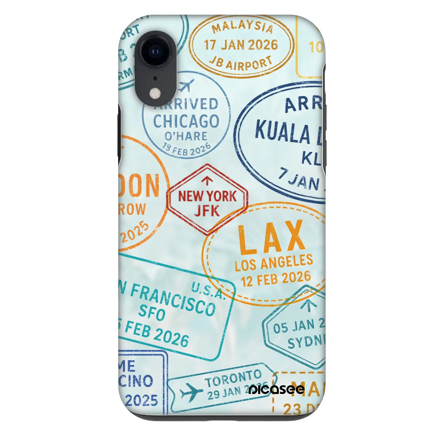 Picasee Fashion Case za Apple iPhone XR - PASSPORT EDITION