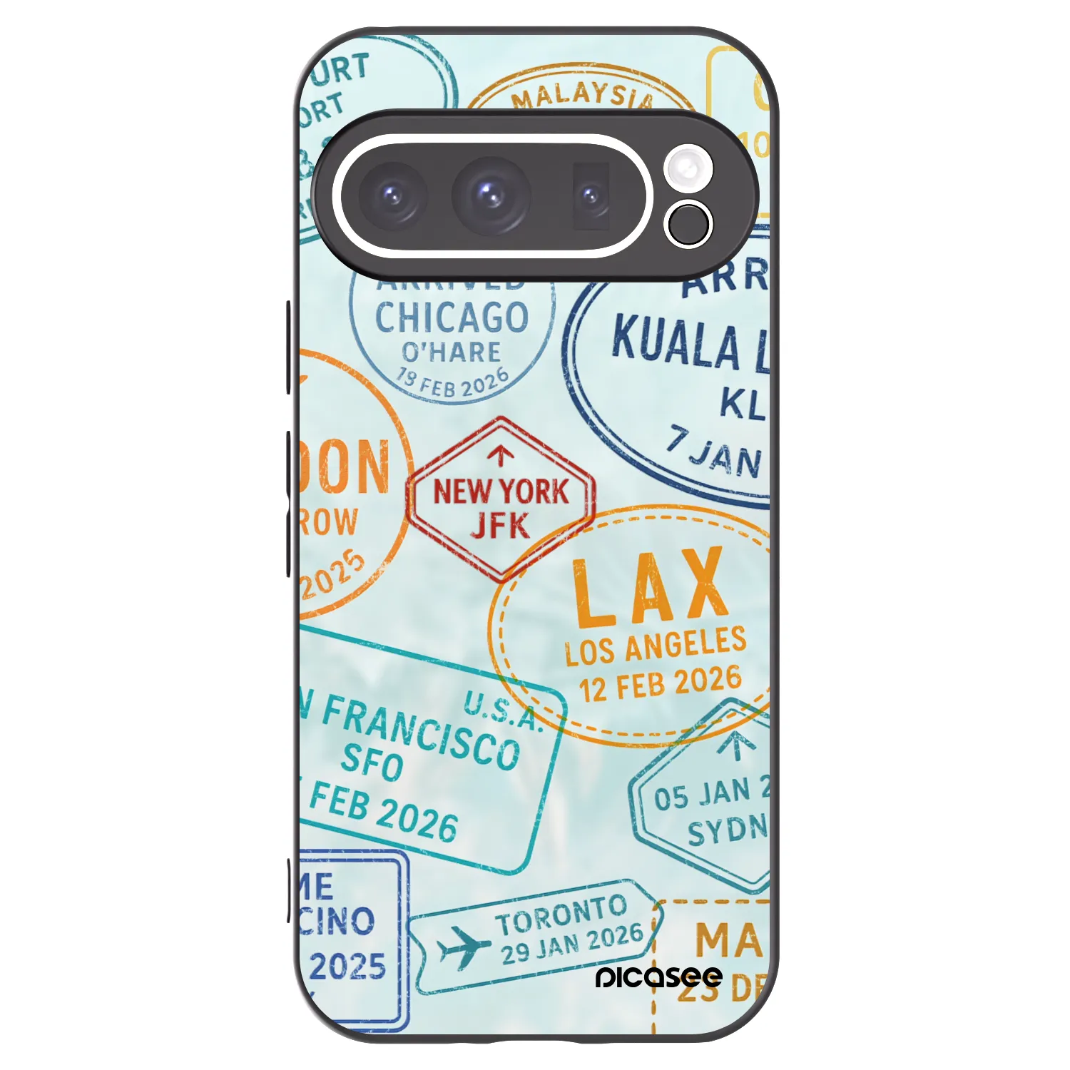 Picasee silikonski črni ovitek za Google Pixel 9 Pro XL - PASSPORT EDITION