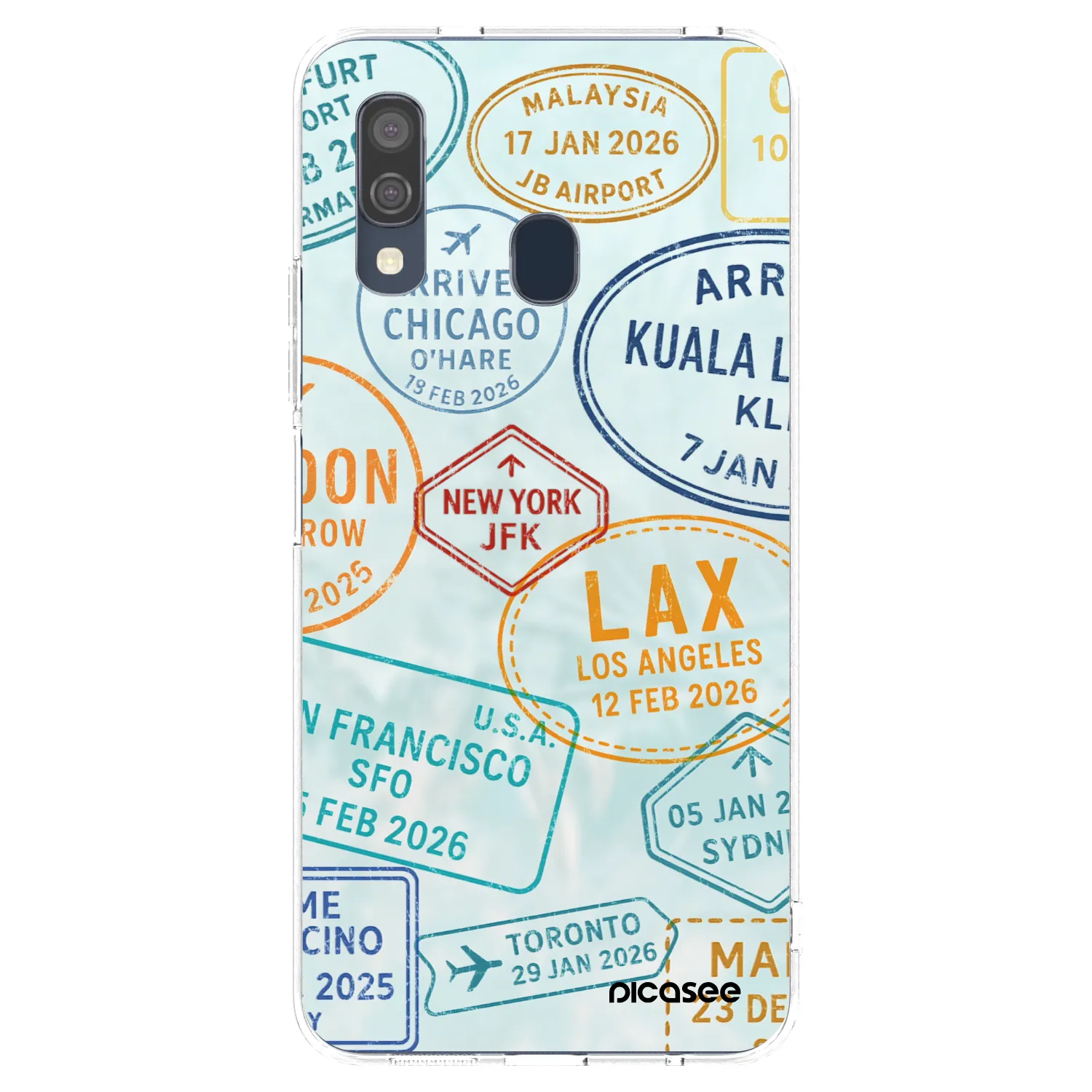 Picasee silikonski prozorni ovitek za Samsung Galaxy A40 A405F - PASSPORT EDITION