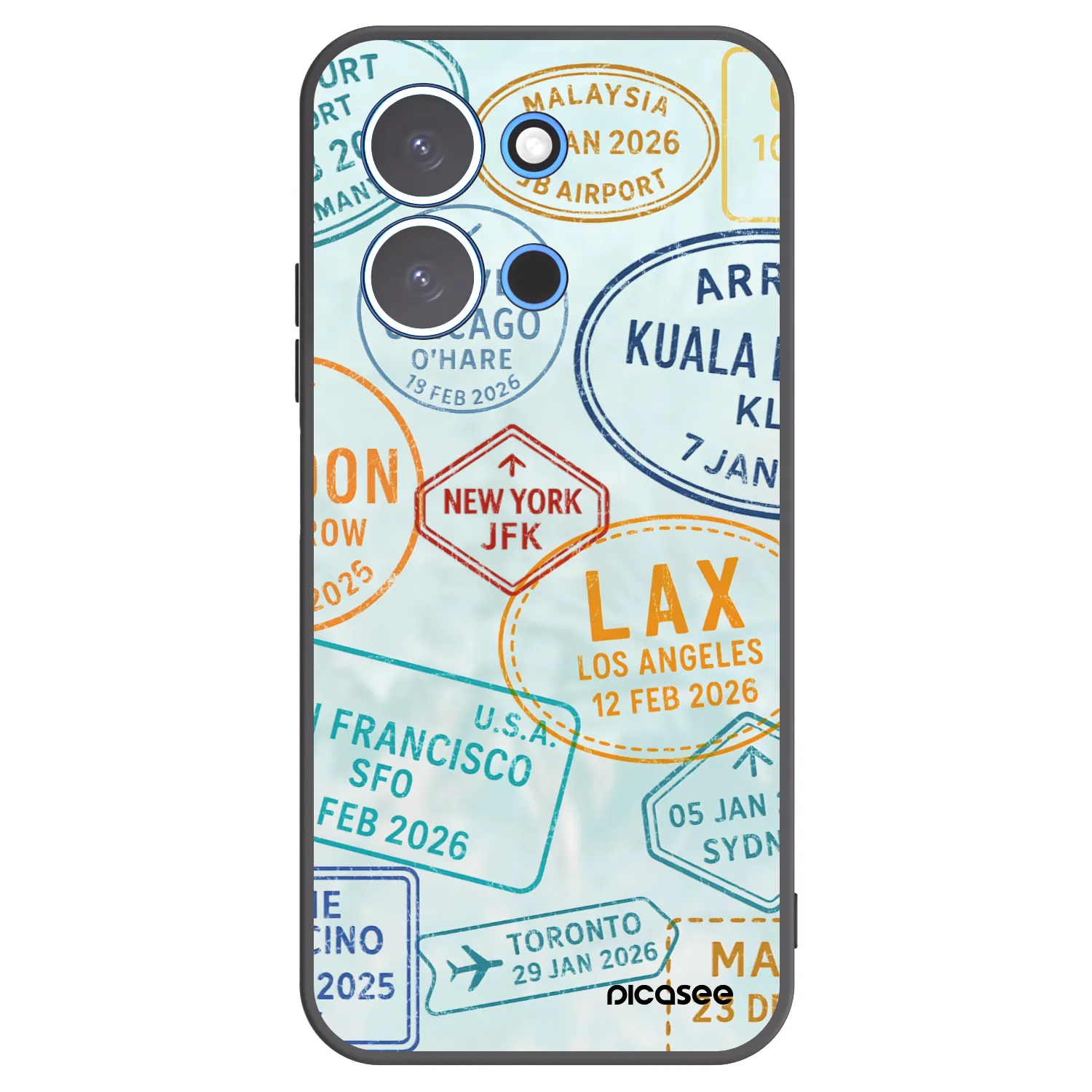 Picasee silikonski črni ovitek za Xiaomi Redmi 15C 4G - PASSPORT EDITION