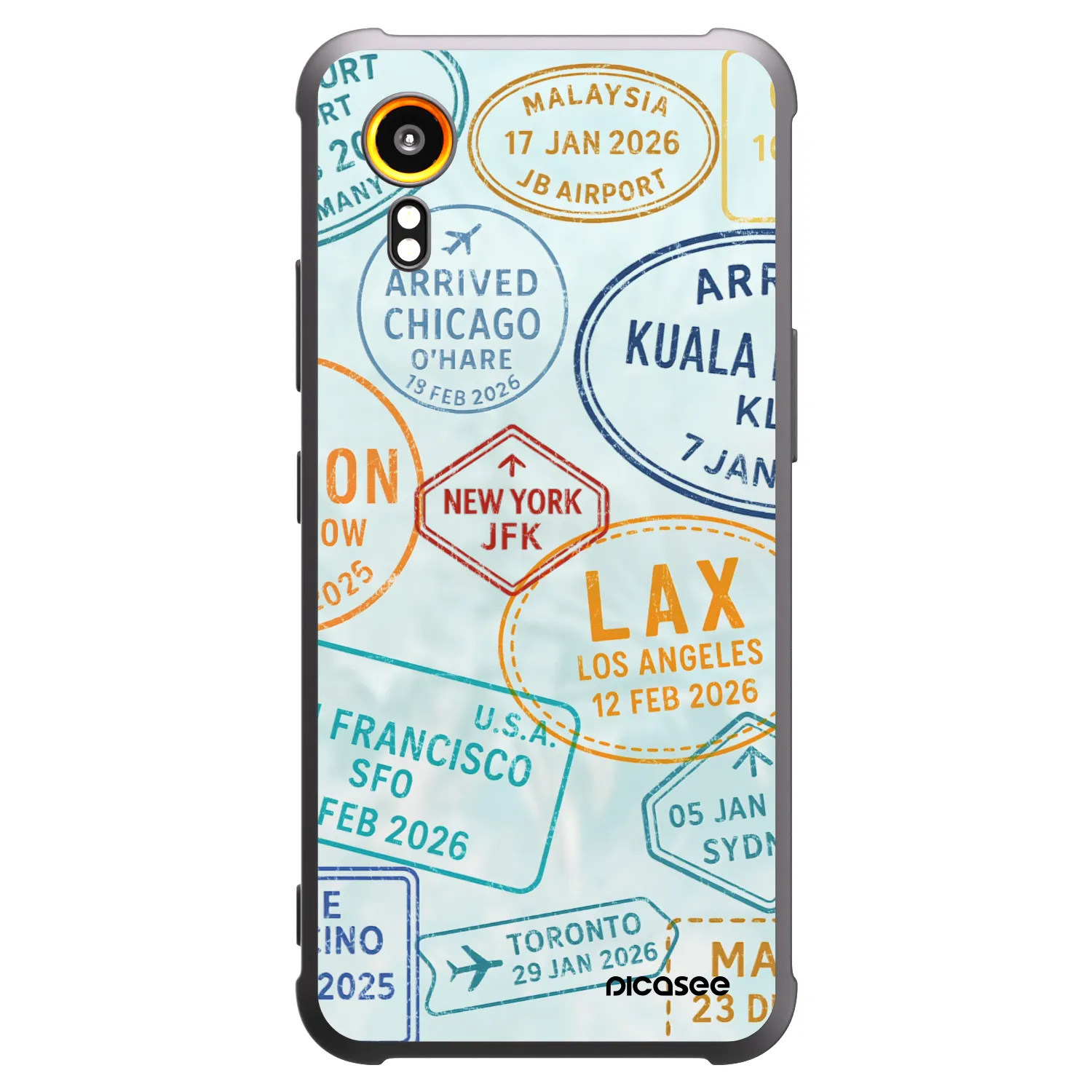 Picasee silikonski črni ovitek za Samsung Galaxy Xcover 7 - PASSPORT EDITION