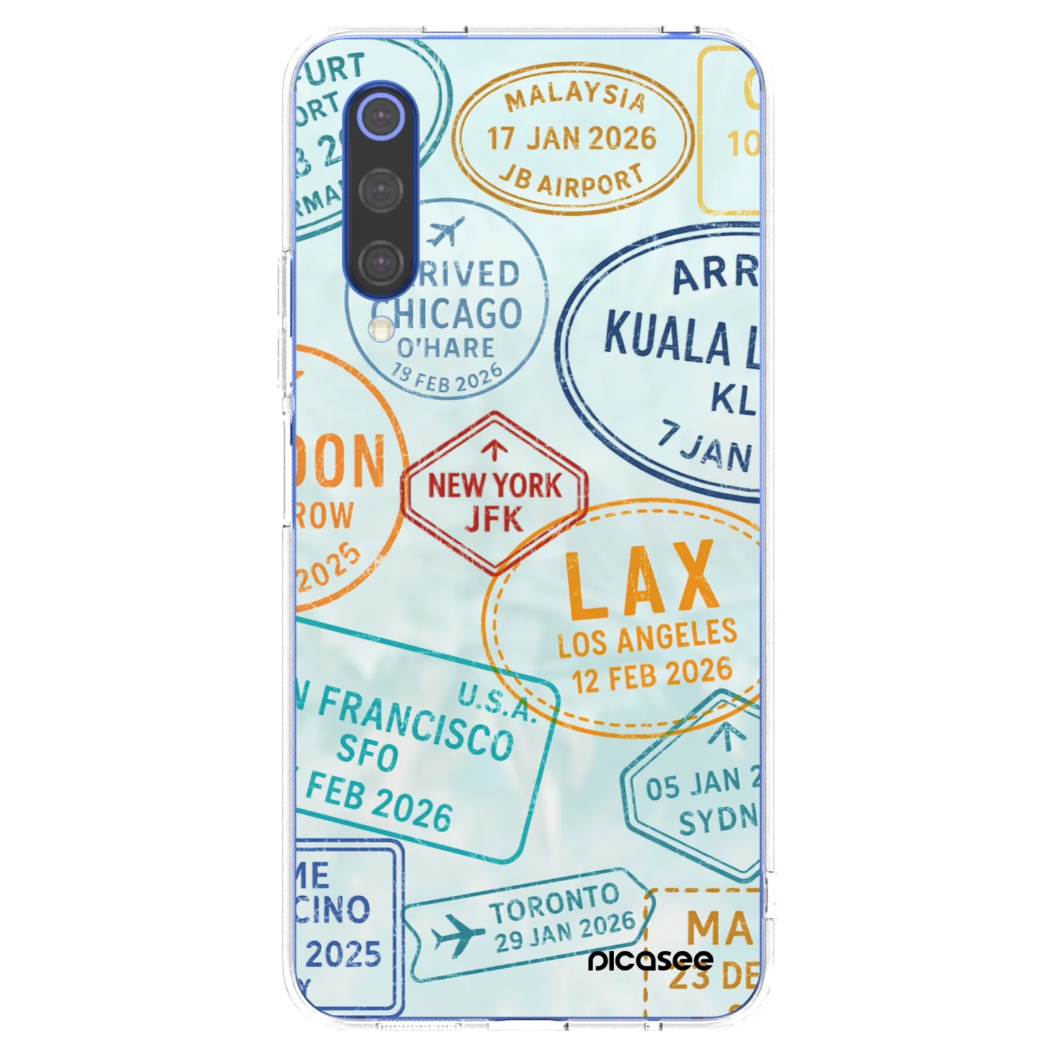 Picasee silikonski prozorni ovitek za Xiaomi Mi 9 SE - PASSPORT EDITION