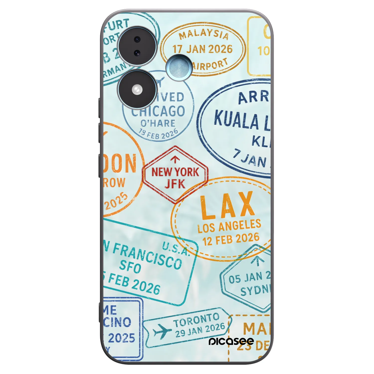 Picasee silikonski črni ovitek za Xiaomi Redmi Note 17 5G - PASSPORT EDITION