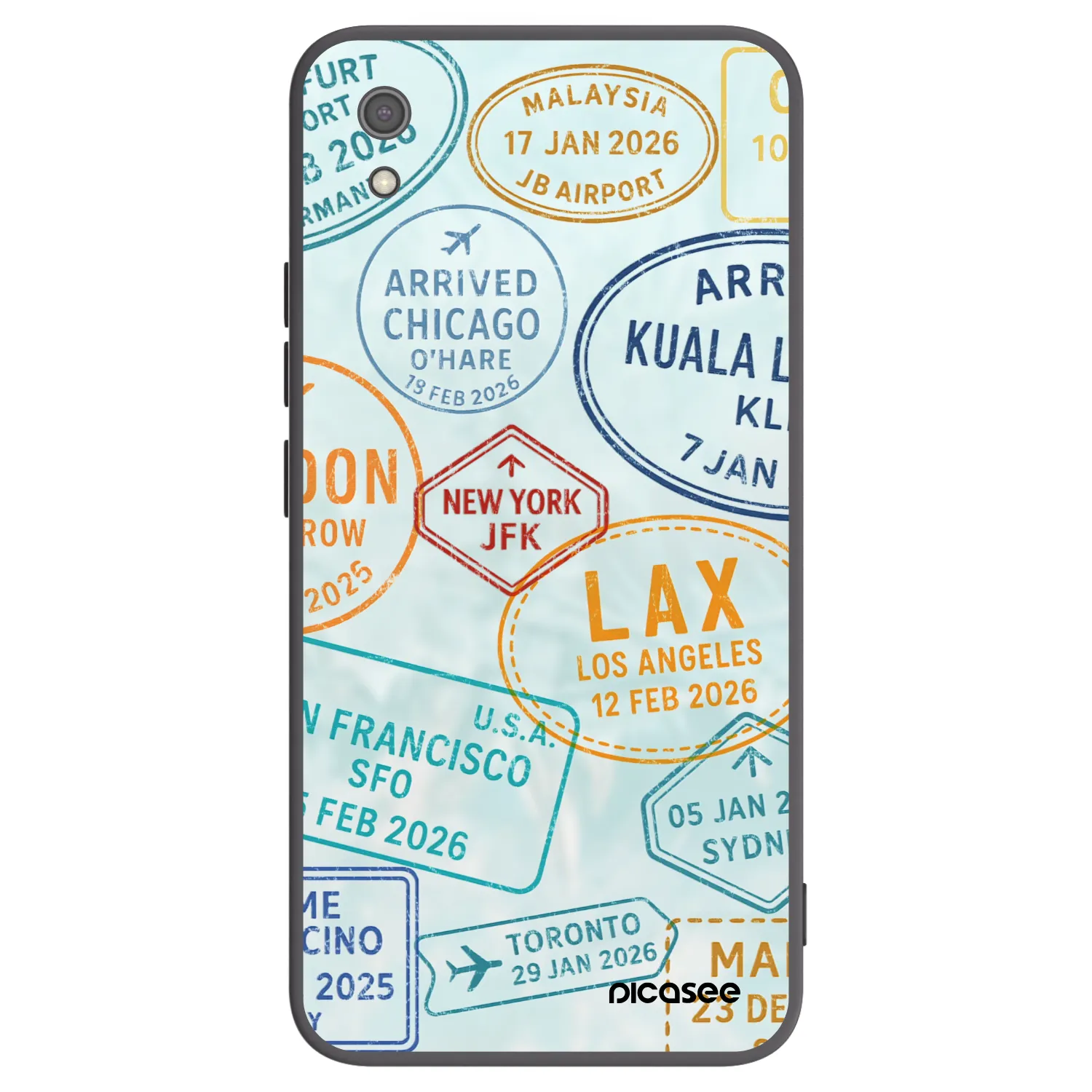 Picasee silikonski črni ovitek za Xiaomi Redmi 7A - PASSPORT EDITION