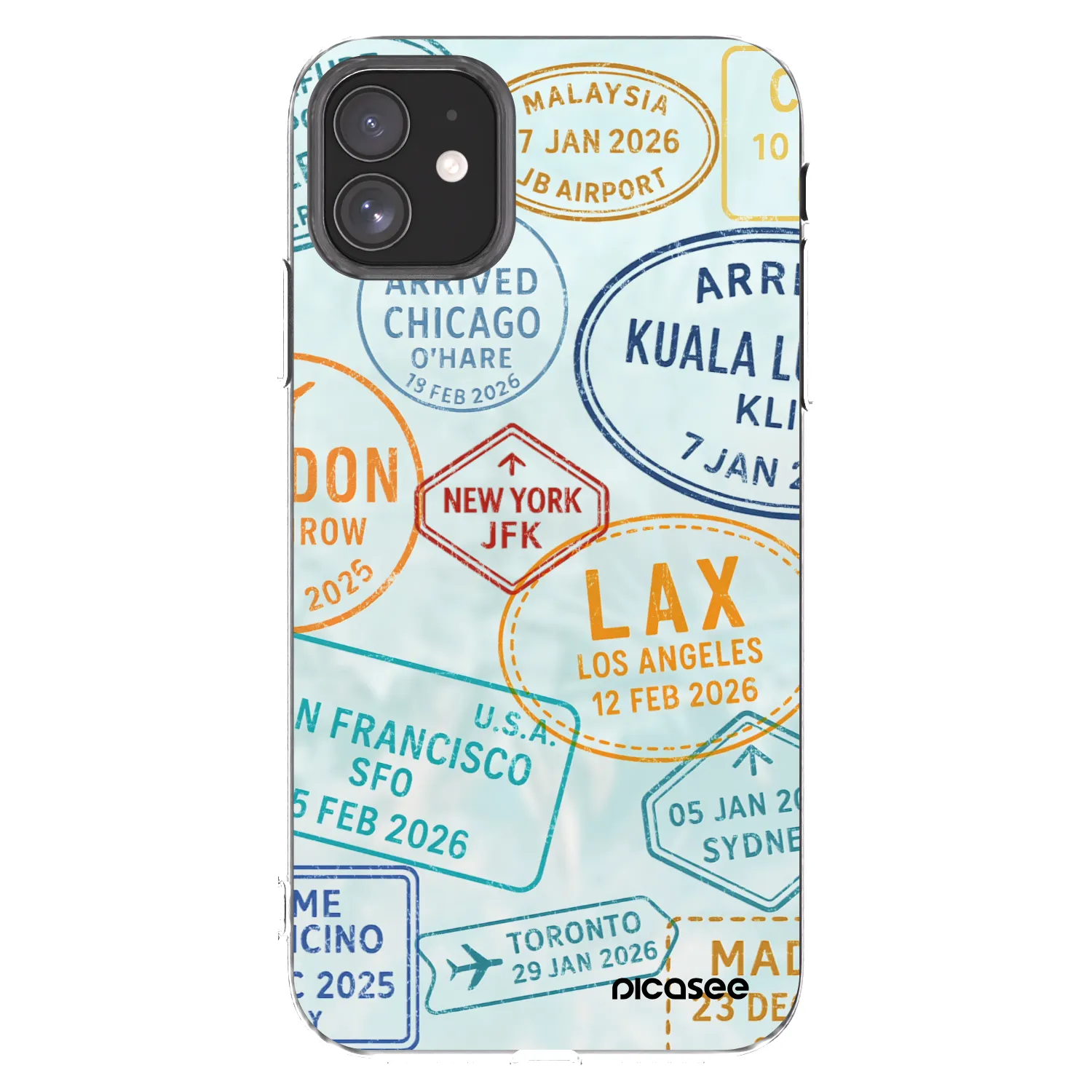 Picasee silikonski prozorni ovitek za Apple iPhone 11 - PASSPORT EDITION