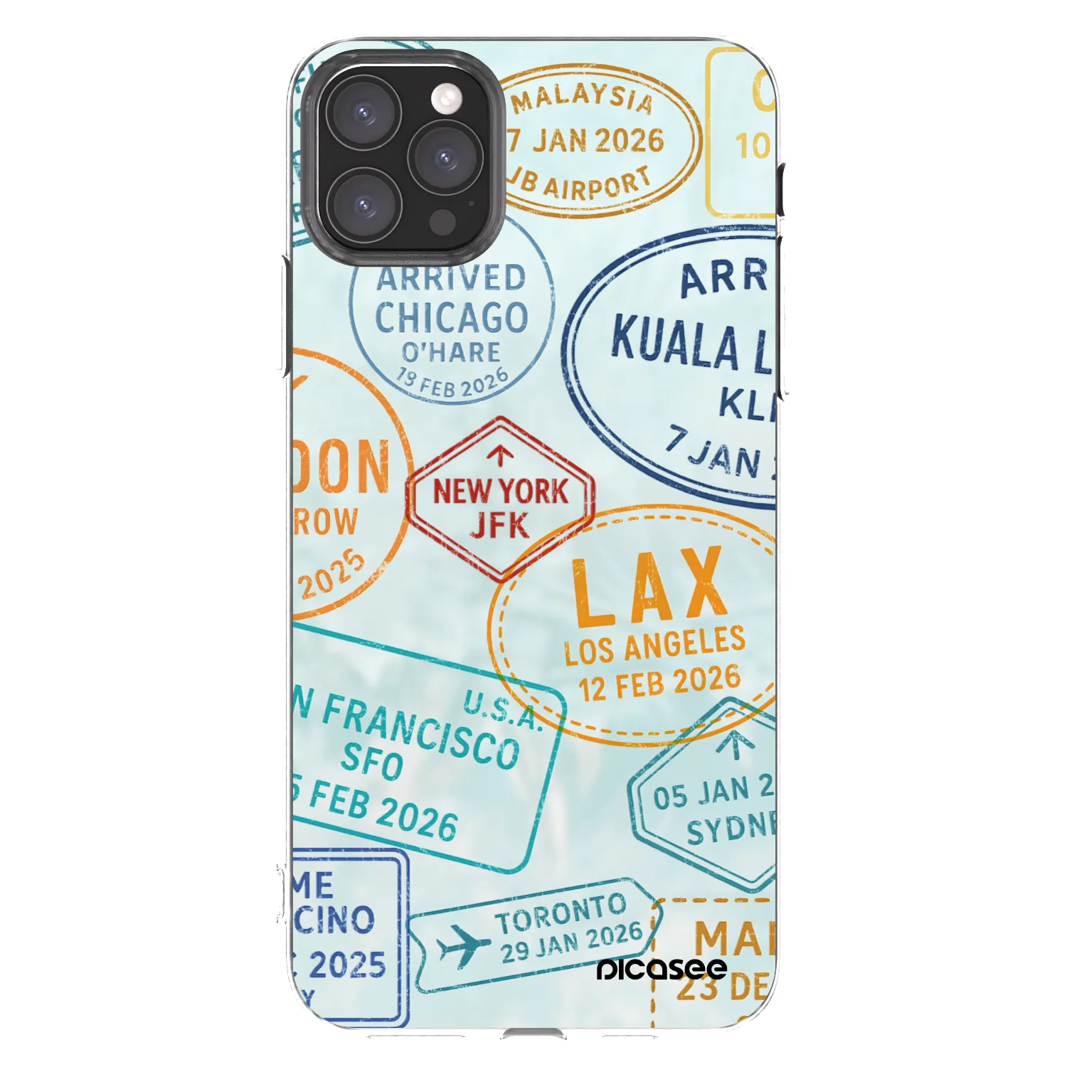 Picasee silikonski prozorni ovitek za Apple iPhone 11 Pro Max - PASSPORT EDITION
