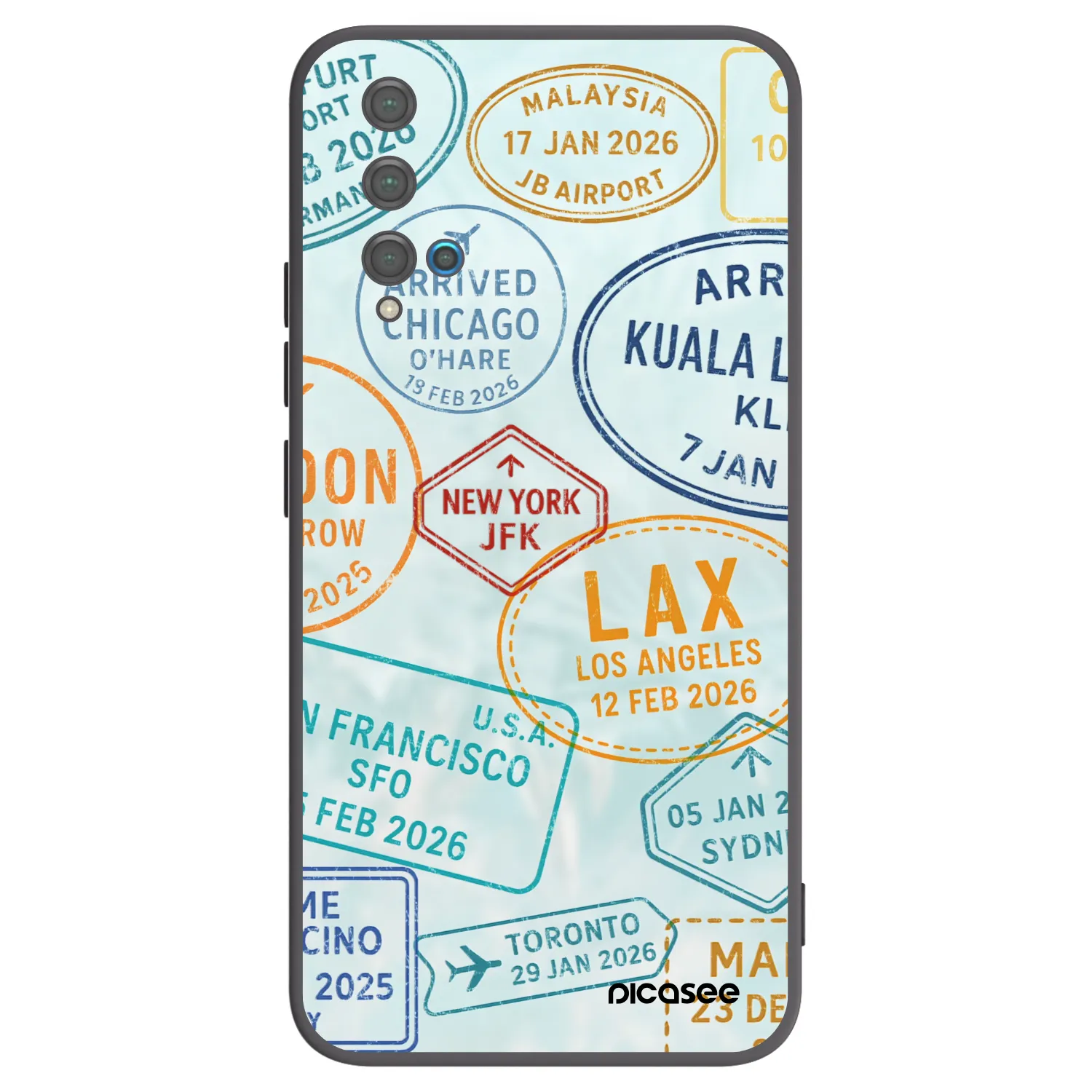 Picasee silikonski črni ovitek za Huawei Nova 5T - PASSPORT EDITION