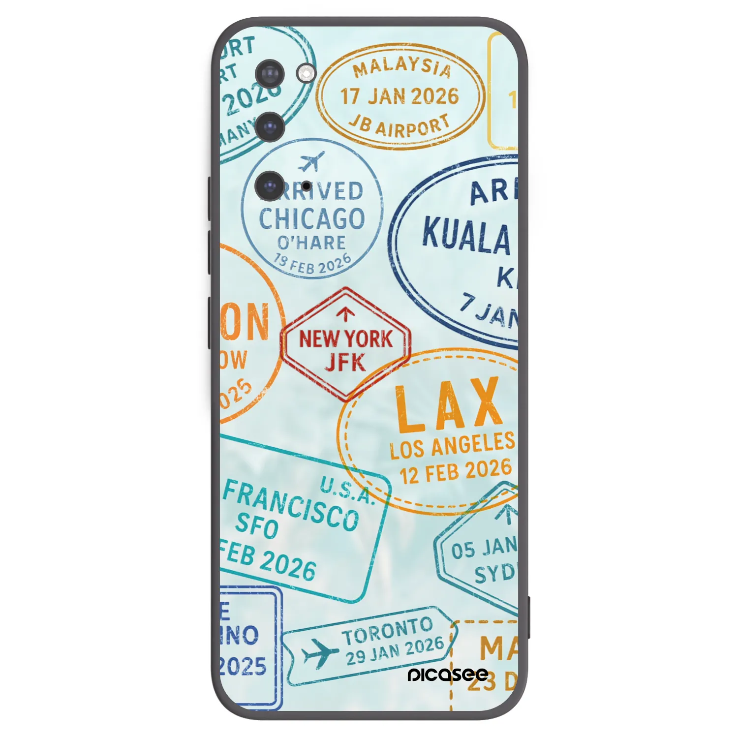 Picasee silikonski črni ovitek za Samsung Galaxy S20 G980F - PASSPORT EDITION