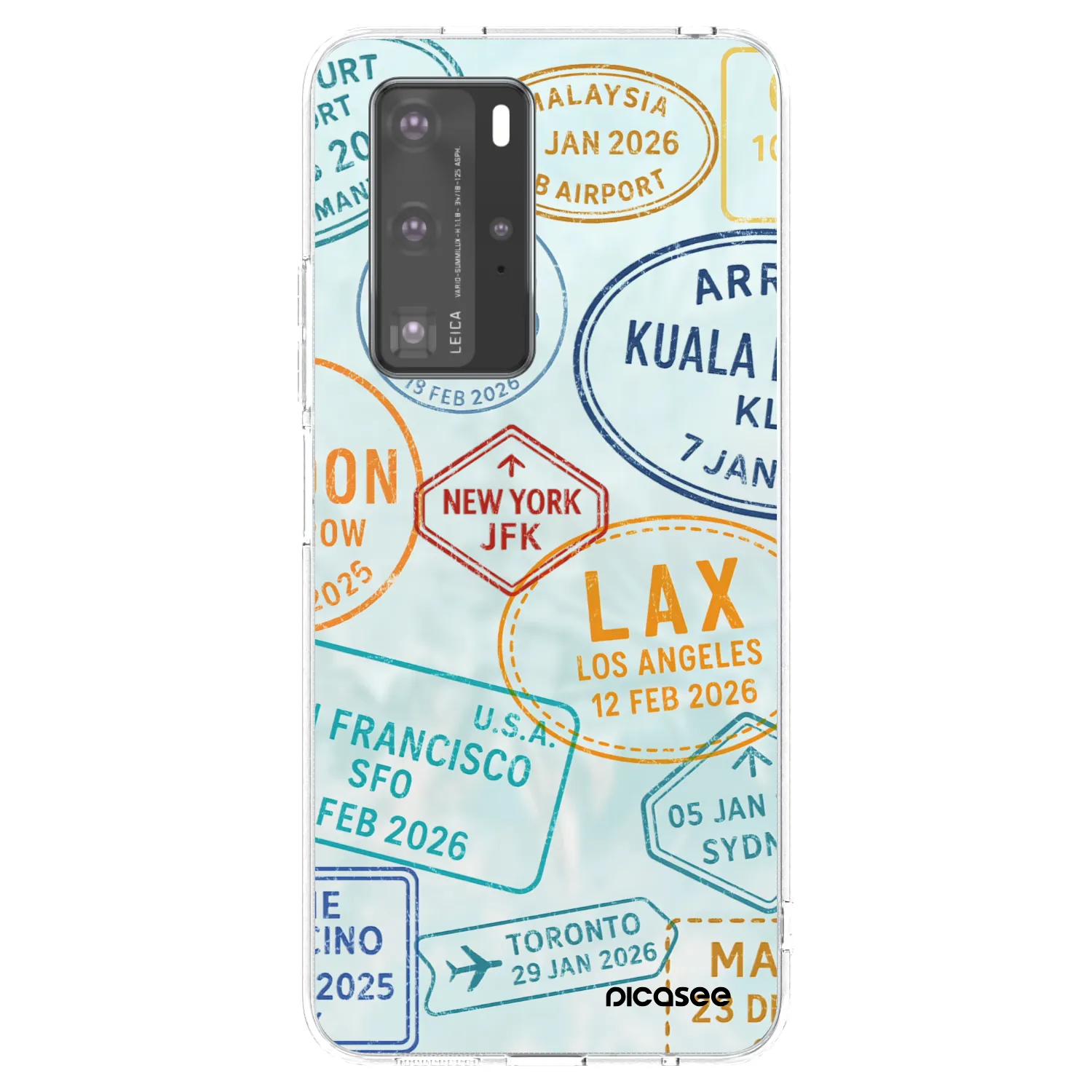 Picasee silikonski prozorni ovitek za Huawei P40 Pro - PASSPORT EDITION