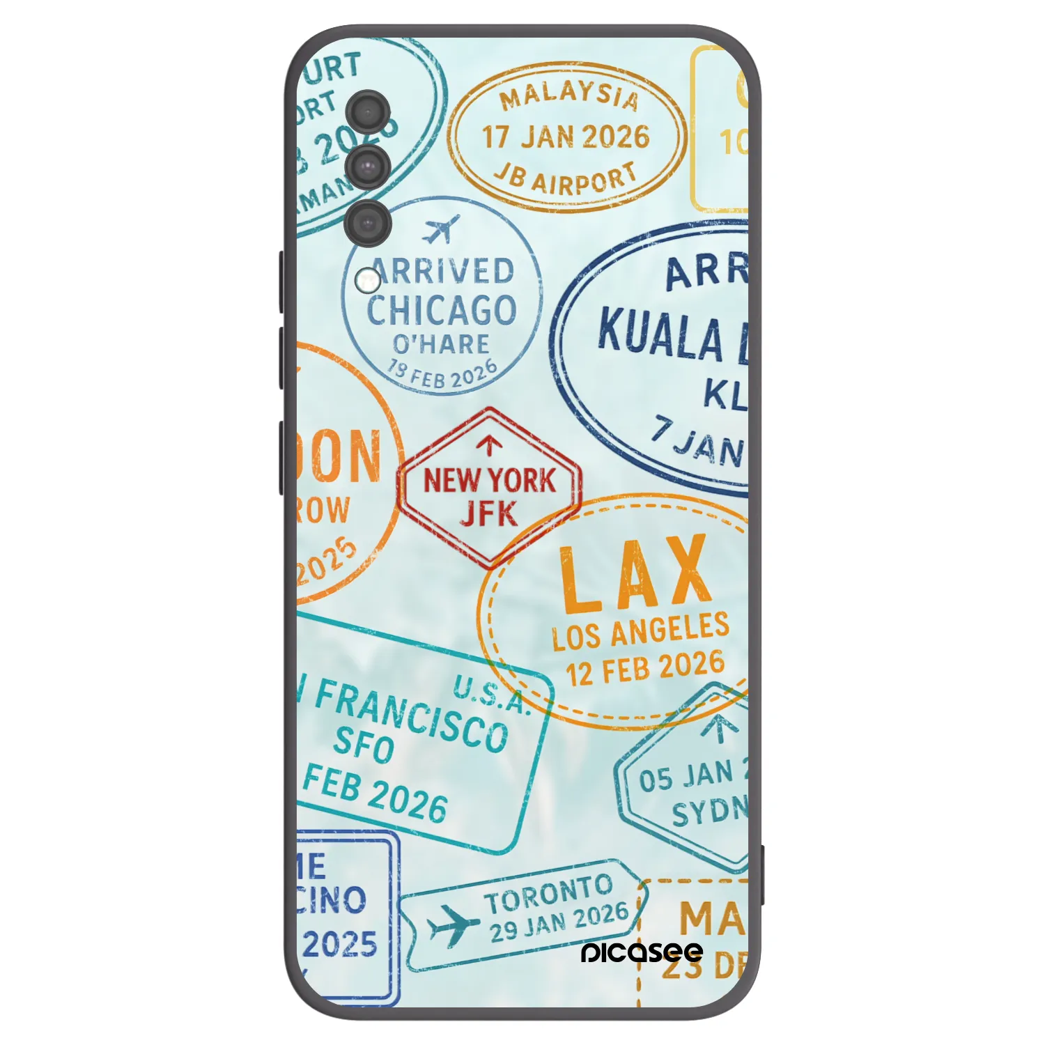 Picasee silikonski črni ovitek za Samsung Galaxy A30s A307F - PASSPORT EDITION