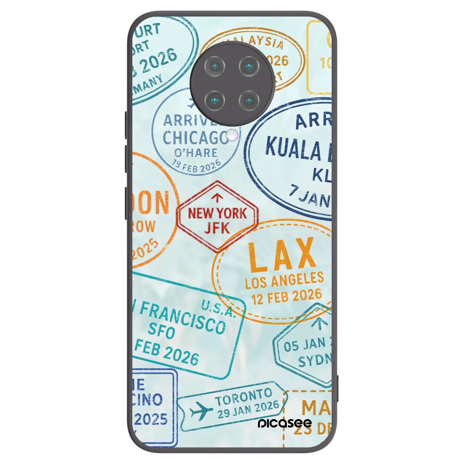 Picasee silikonski črni ovitek za Xiaomi Poco F2 Pro - PASSPORT EDITION