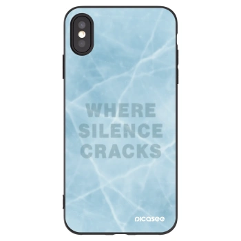 Picasee silikonski črni ovitek za Apple iPhone XS Max - SILENCE