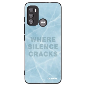 Picasee silikonski črni ovitek za Motorola Moto G60 - SILENCE