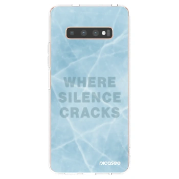 Picasee silikonski prozorni ovitek za Samsung Galaxy S10 Plus G975 - SILENCE
