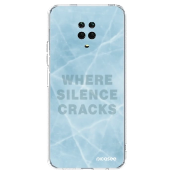 Picasee silikonski prozorni ovitek za Xiaomi Redmi Note 9 Pro - SILENCE