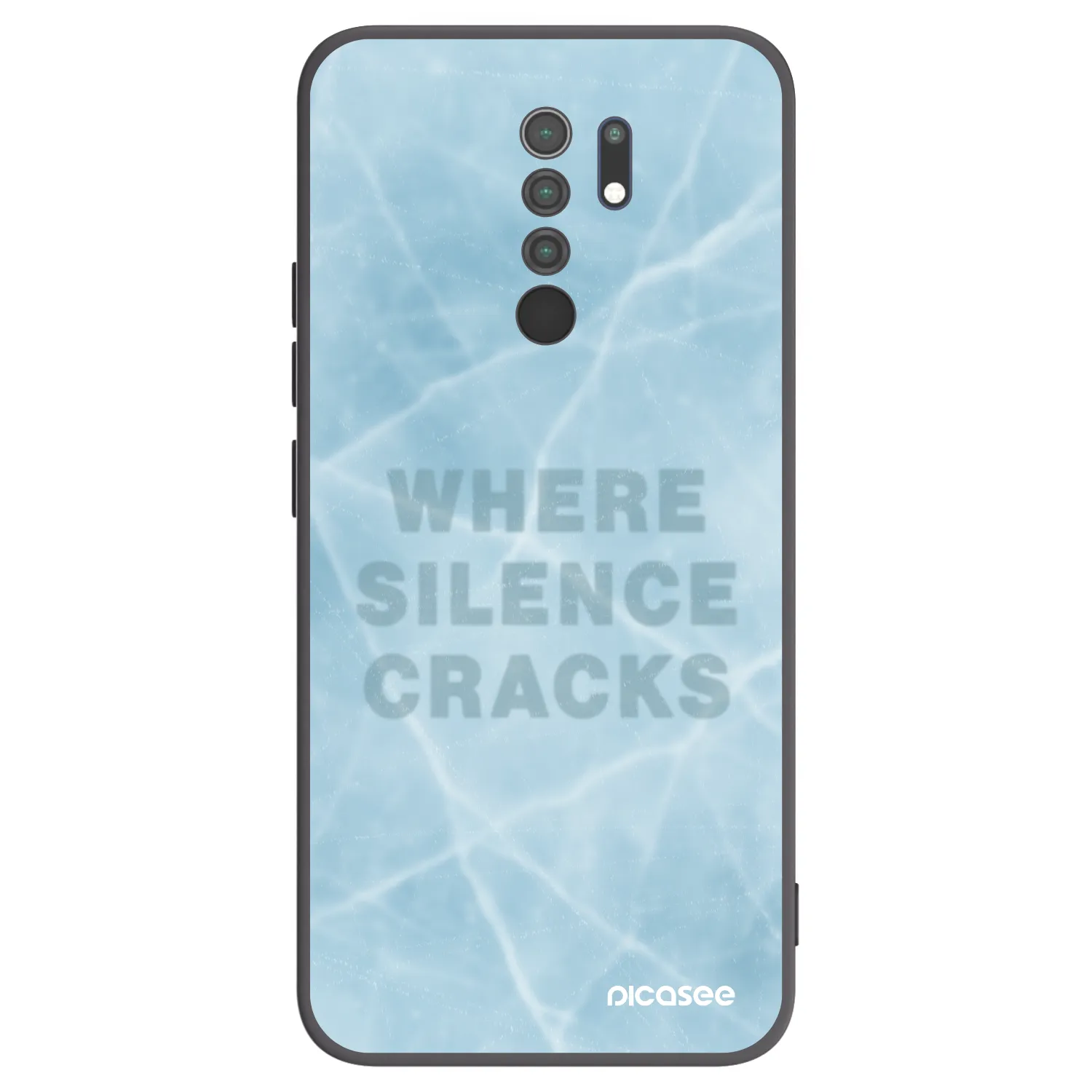 Picasee silikonski črni ovitek za Xiaomi Redmi 9 - SILENCE