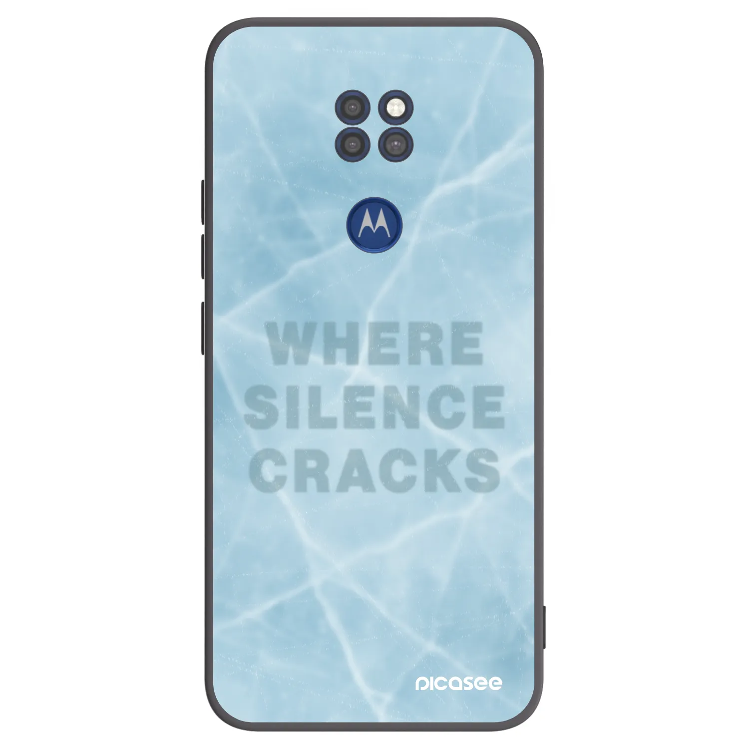 Picasee silikonski črni ovitek za Motorola Moto G9 Play - SILENCE