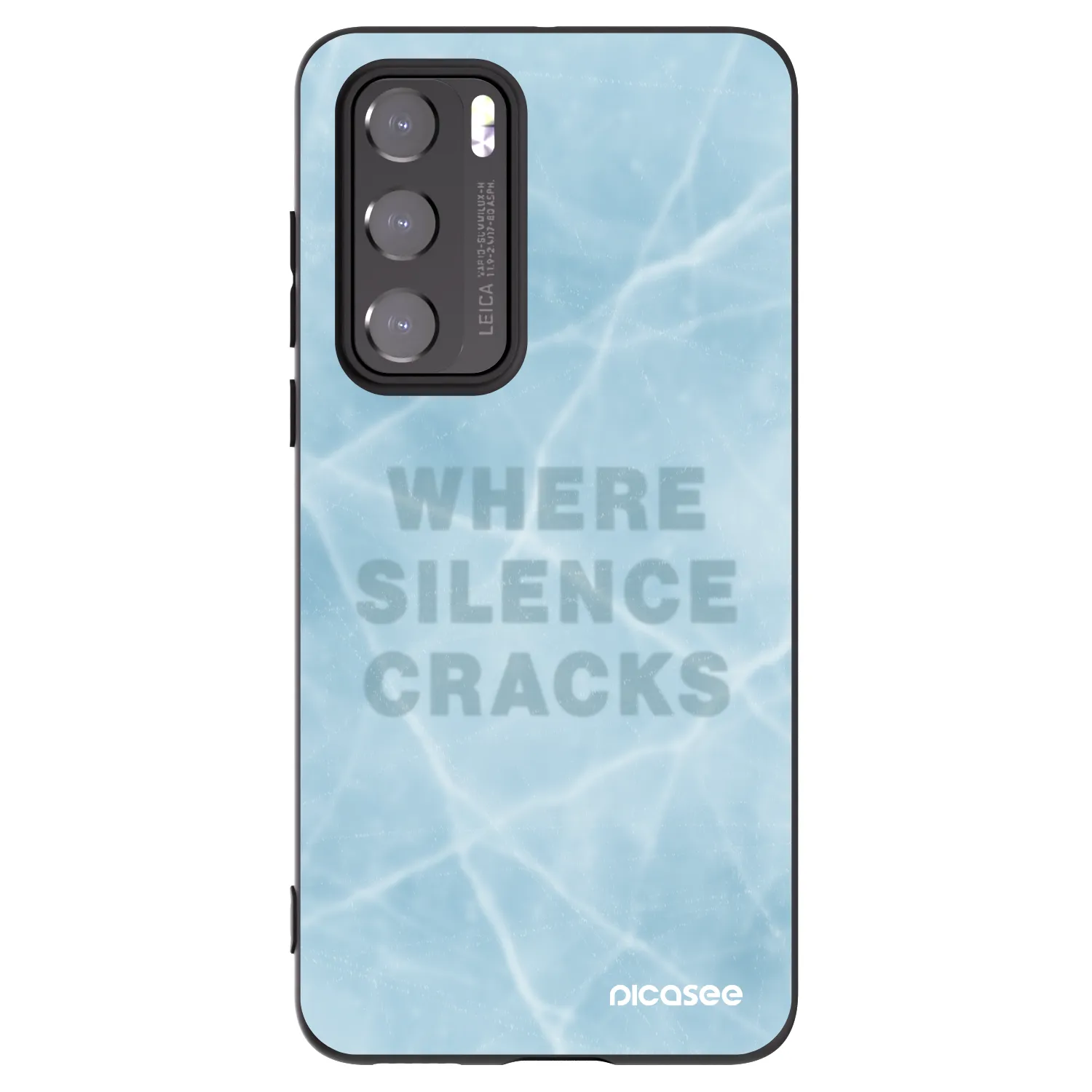 Picasee silikonski črni ovitek za Huawei P40 - SILENCE