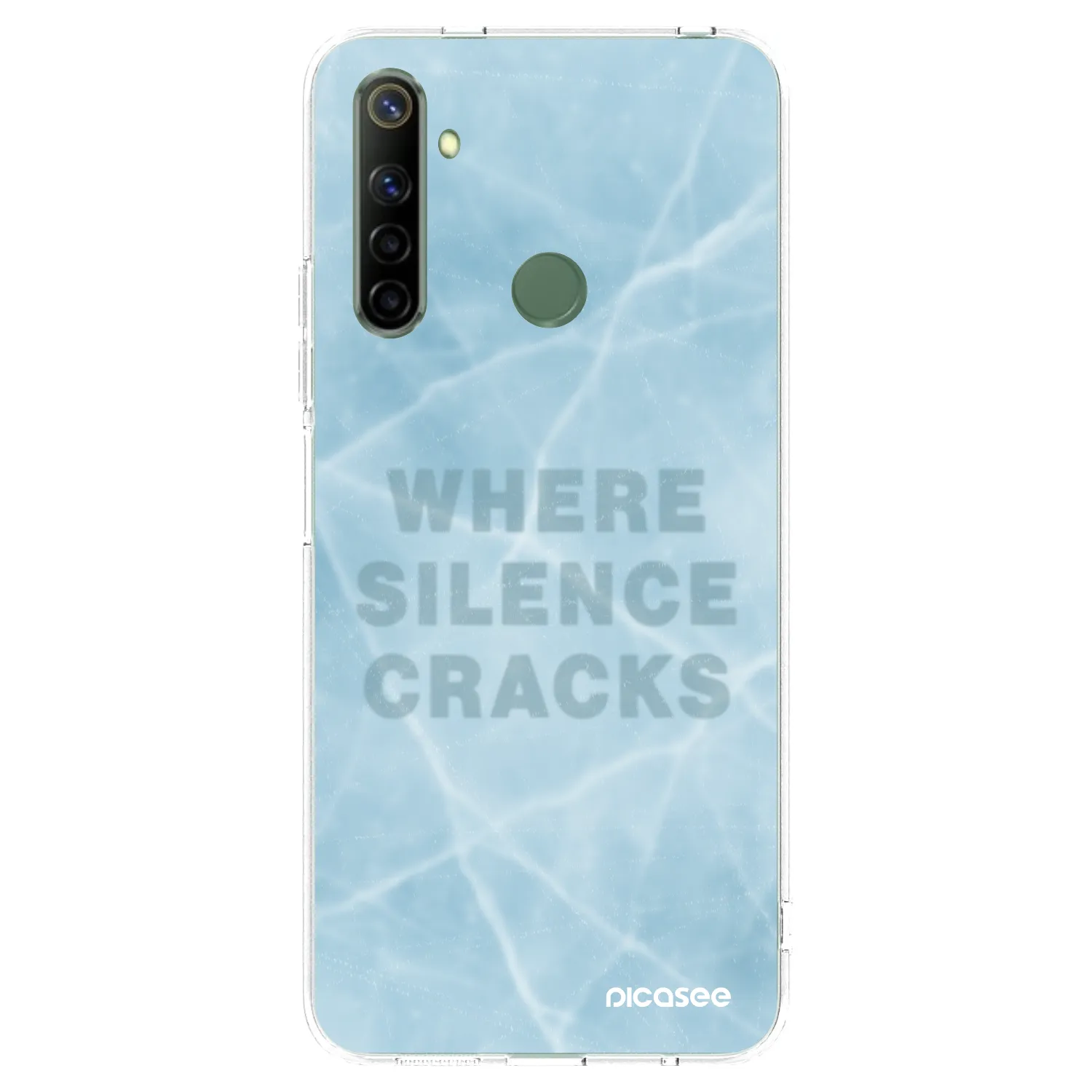 Picasee silikonski prozorni ovitek za Realme 6i - SILENCE