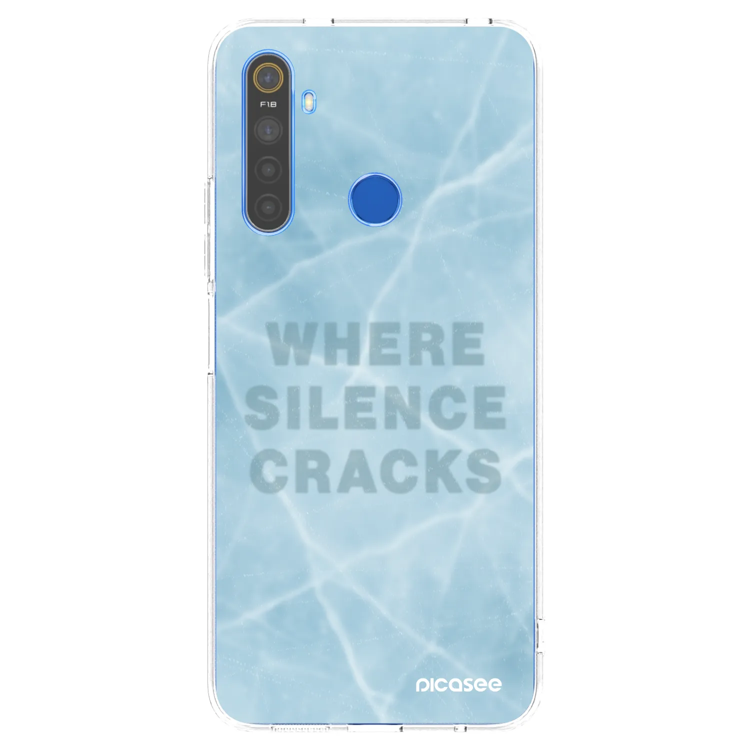 Picasee silikonski prozorni ovitek za Realme 5 - SILENCE