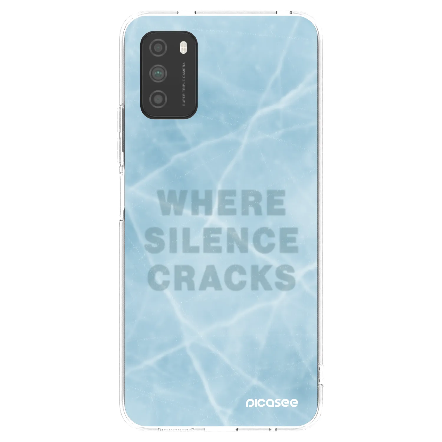Picasee silikonski prozorni ovitek za Xiaomi Poco M3 - SILENCE