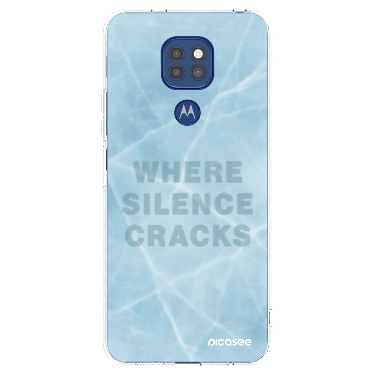 Picasee silikonski prozorni ovitek za Motorola Moto G9 Play - SILENCE