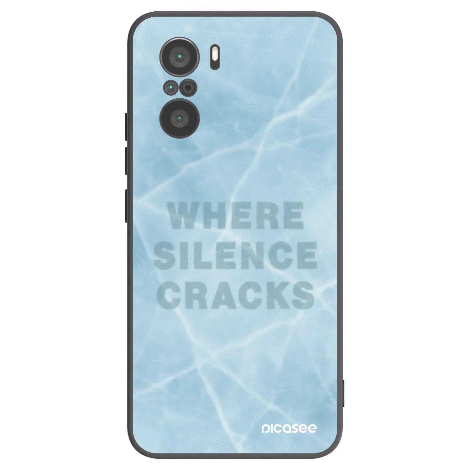 Picasee silikonski črni ovitek za Xiaomi Poco F3 - SILENCE