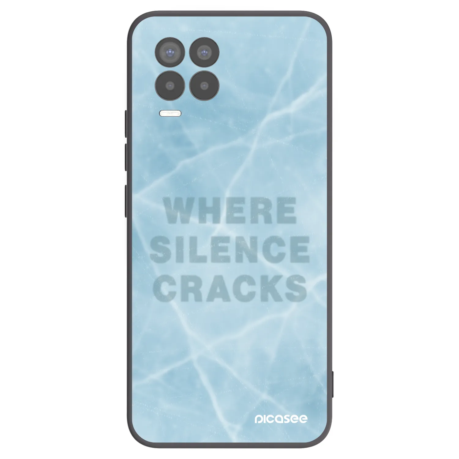 Picasee silikonski črni ovitek za Realme 8 4G - SILENCE