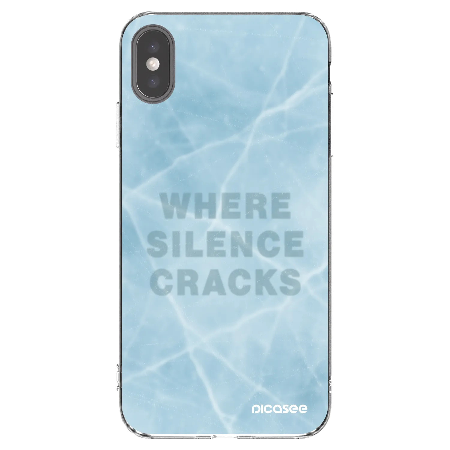 Picasee silikonski prozorni ovitek za Apple iPhone XS Max - SILENCE