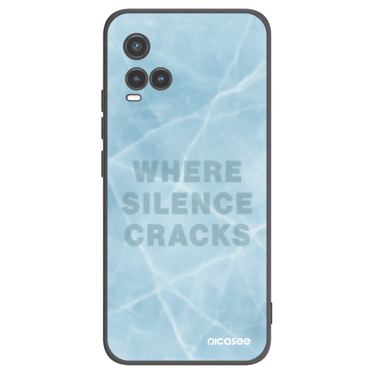 Picasee silikonski črni ovitek za Vivo Y33s - SILENCE